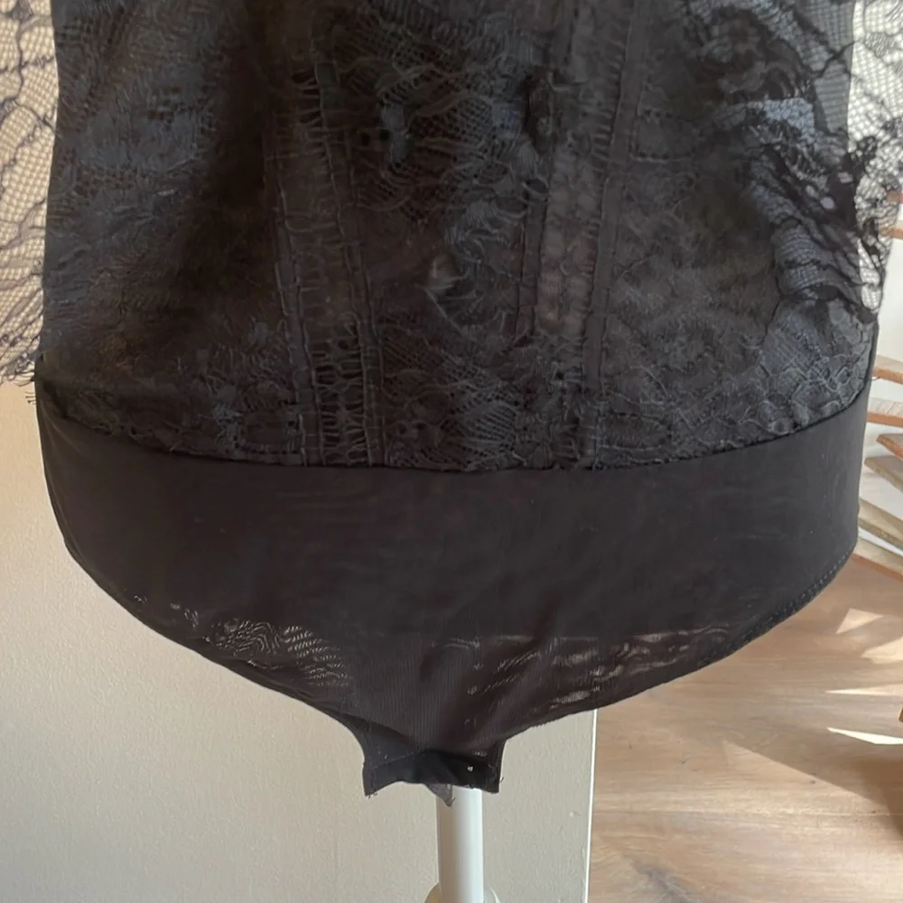 Black Mesh Lace Bodysuit -Zara - Picture 4 of 7